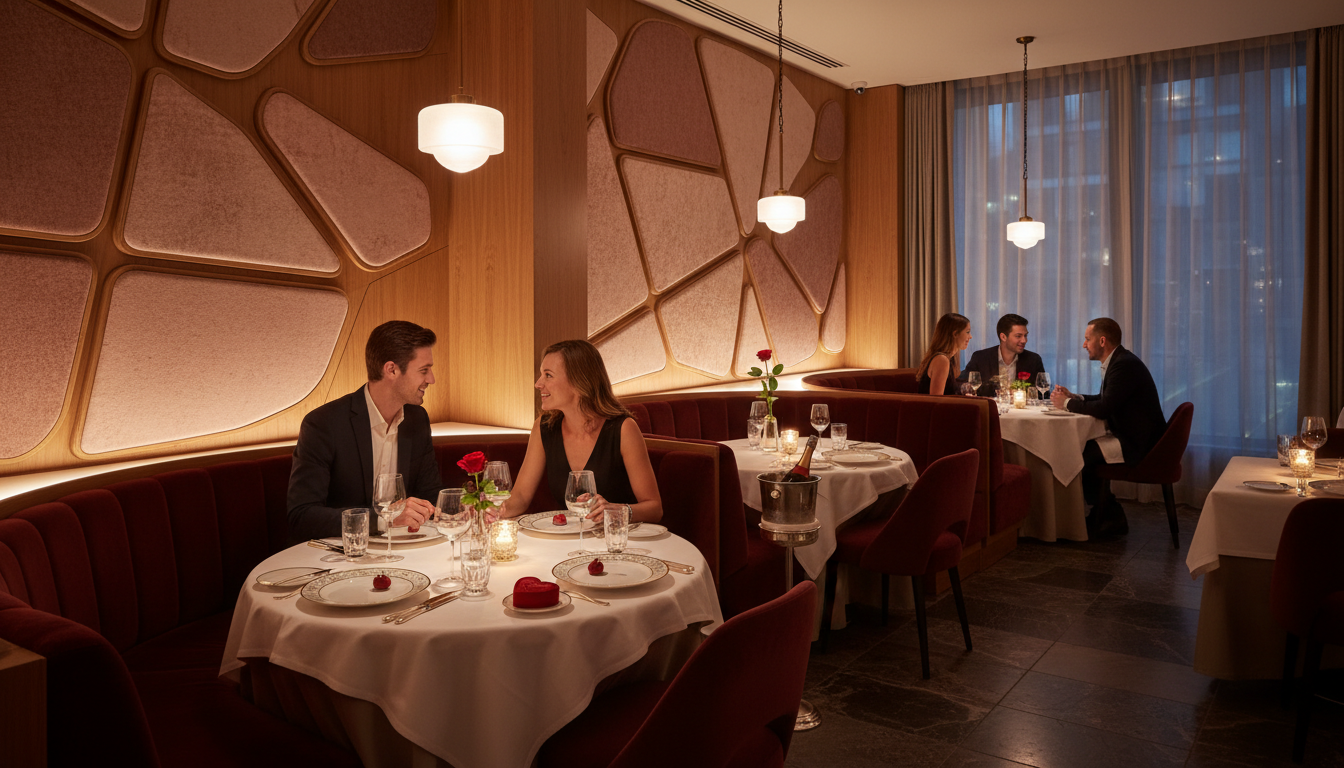 Enhance Your Valentine's Dinner with Acoustic Panels for Dining Ambiance