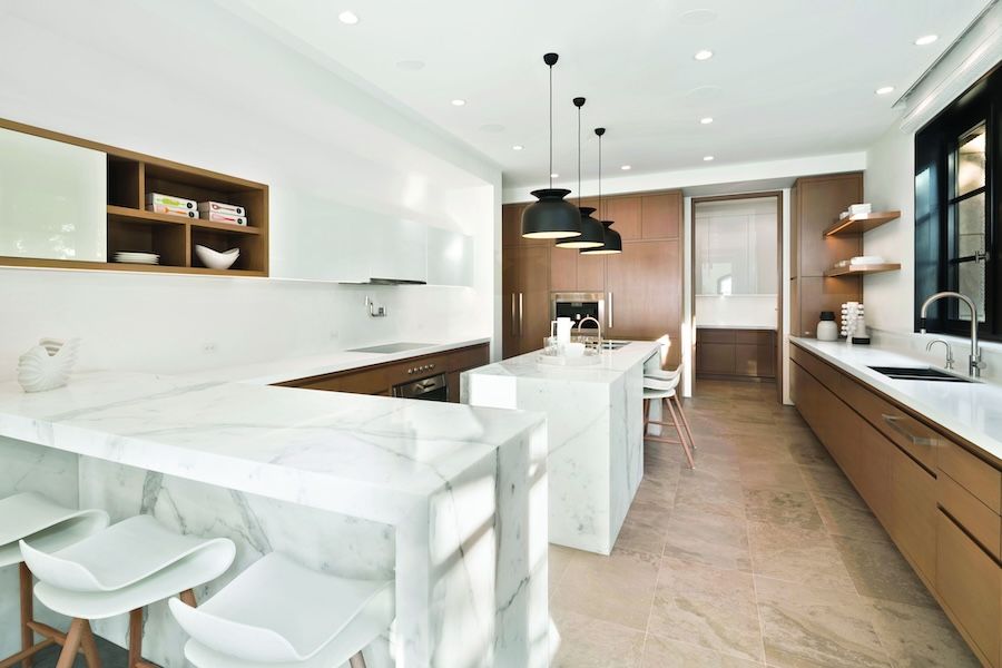 Outdoor patio with Sonance landscape speakers