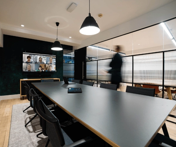 Modern conference room with AV technology