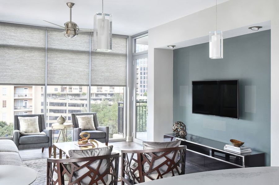 Luxury home with integrated whole-property audio