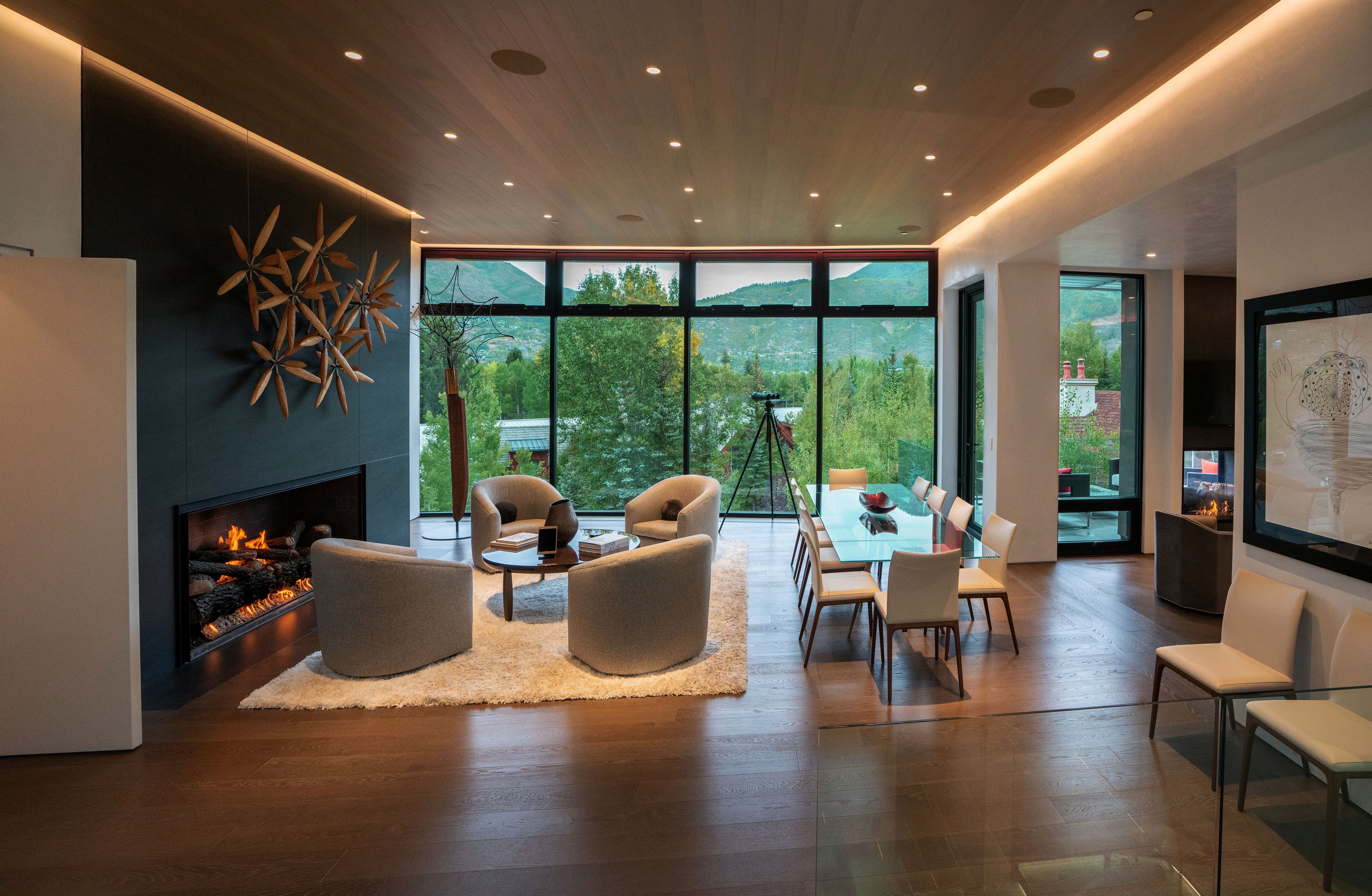 Modern home interior with invisible Sonance speakers