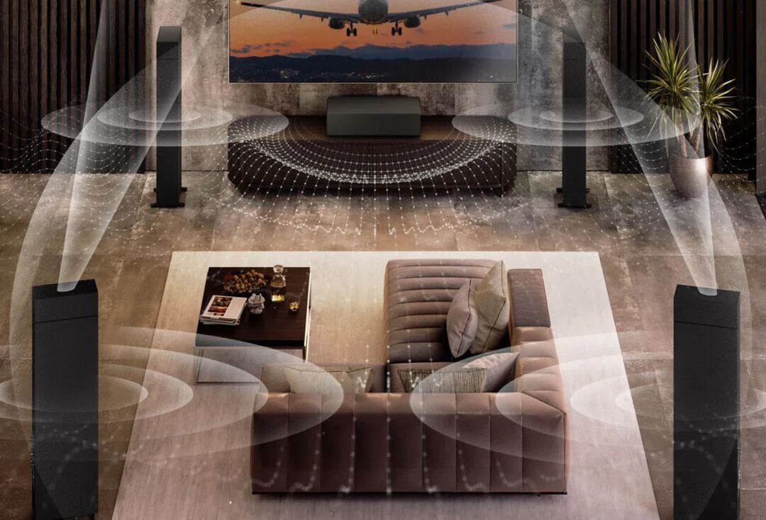 Dedicated home theater with Dolby Atmos surround sound