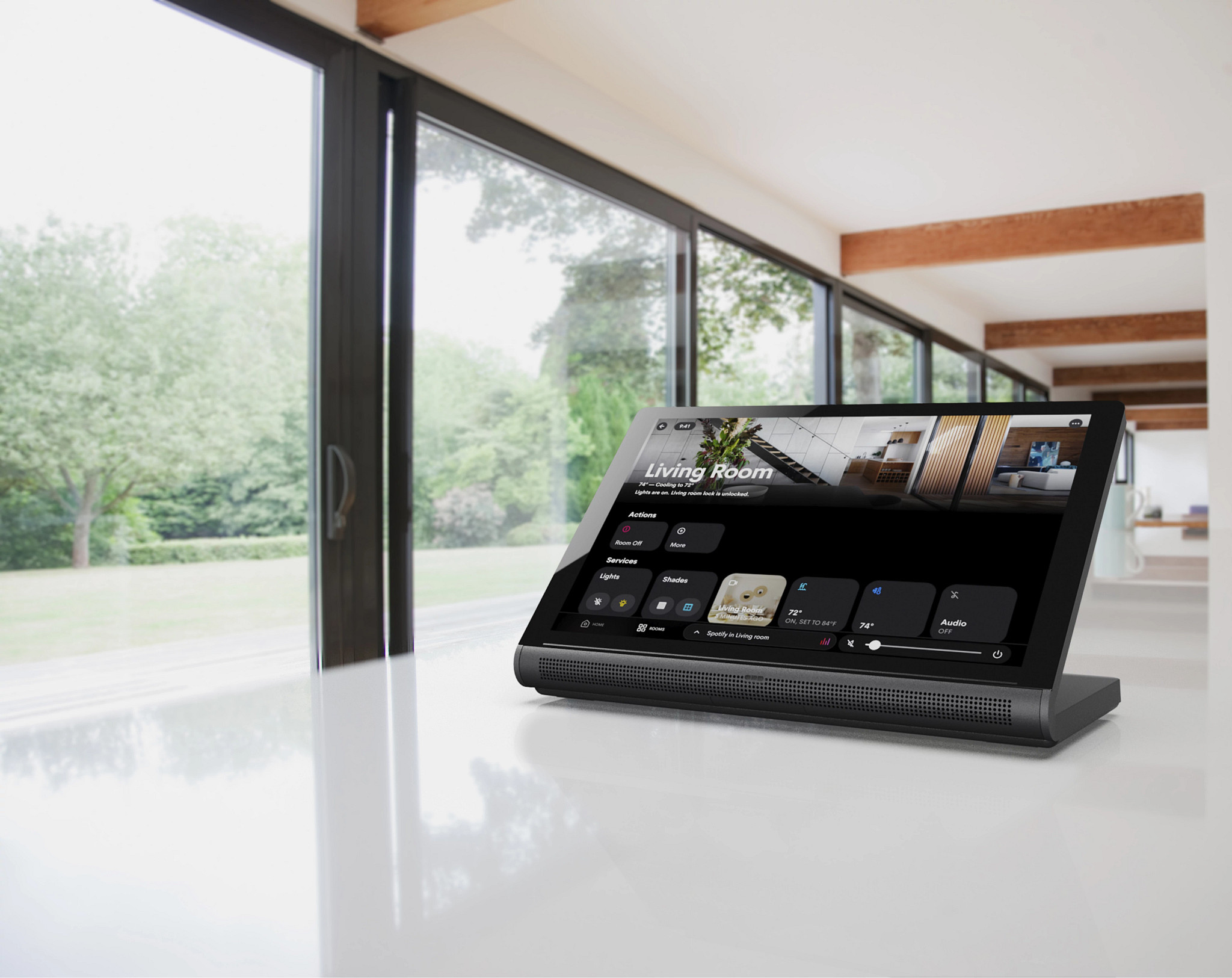 Crestron security and climate