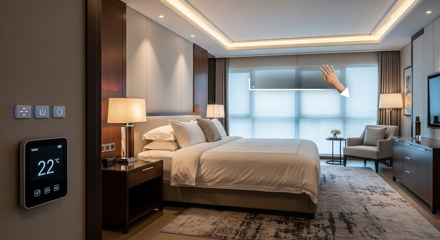 Automated climate, lighting, and shading delivering energy efficiency and comfort in luxury home.