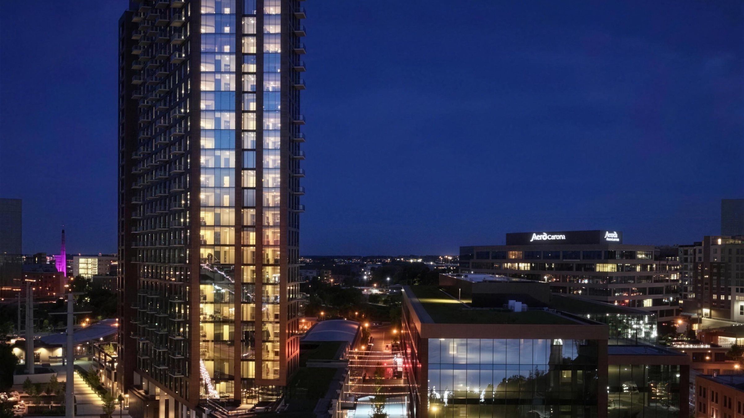 Nashville skyline at dusk