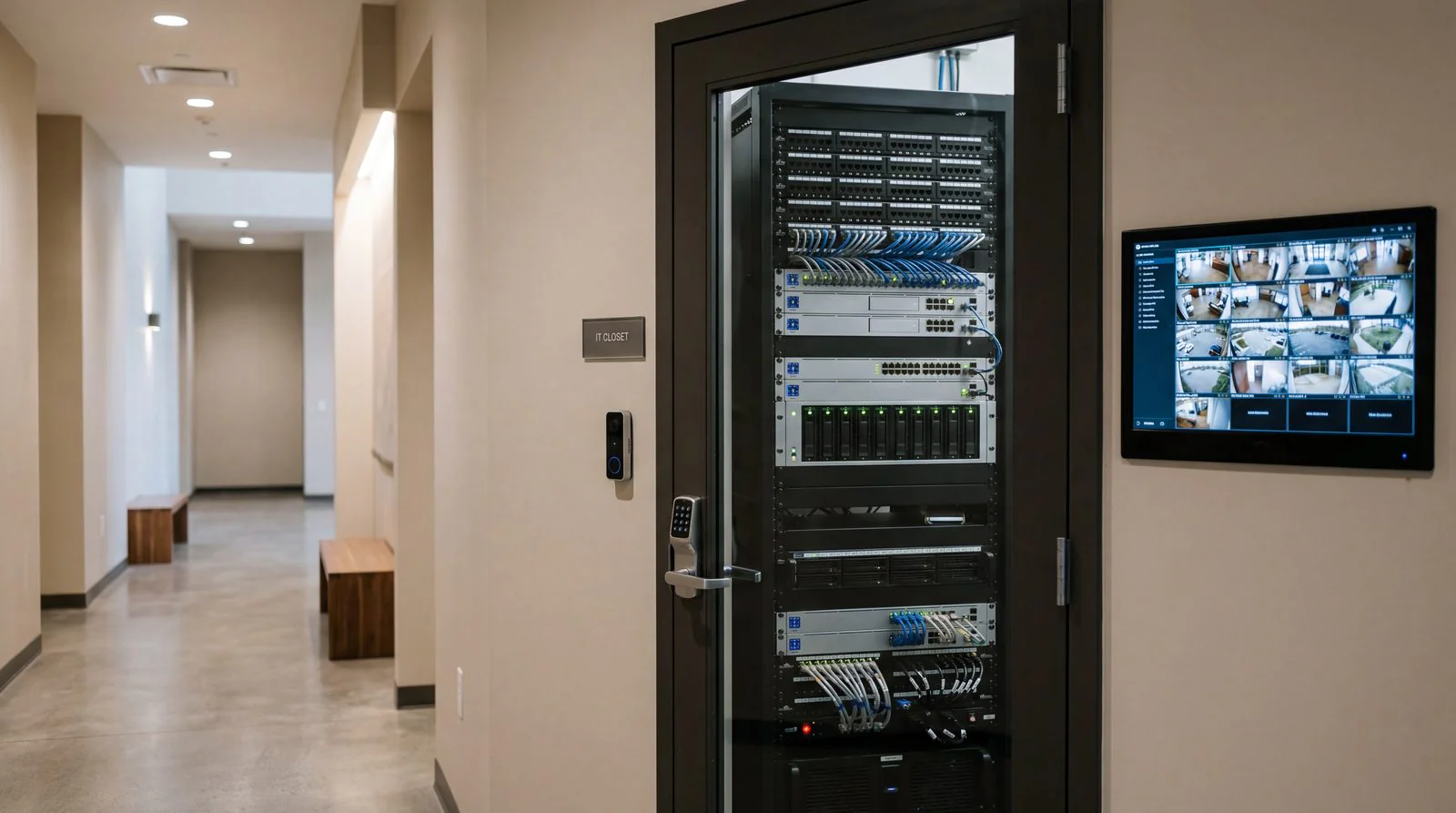 Network closet and camera monitoring