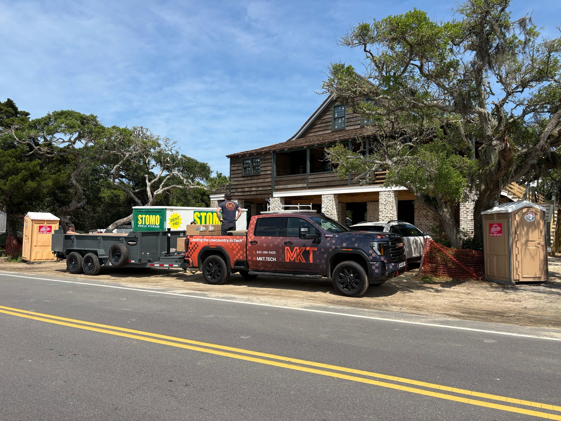 MK Technology truck on a Lowcountry job site