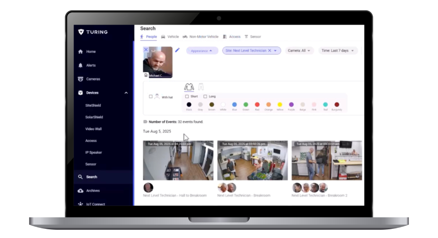 Turing Vision AI dashboard