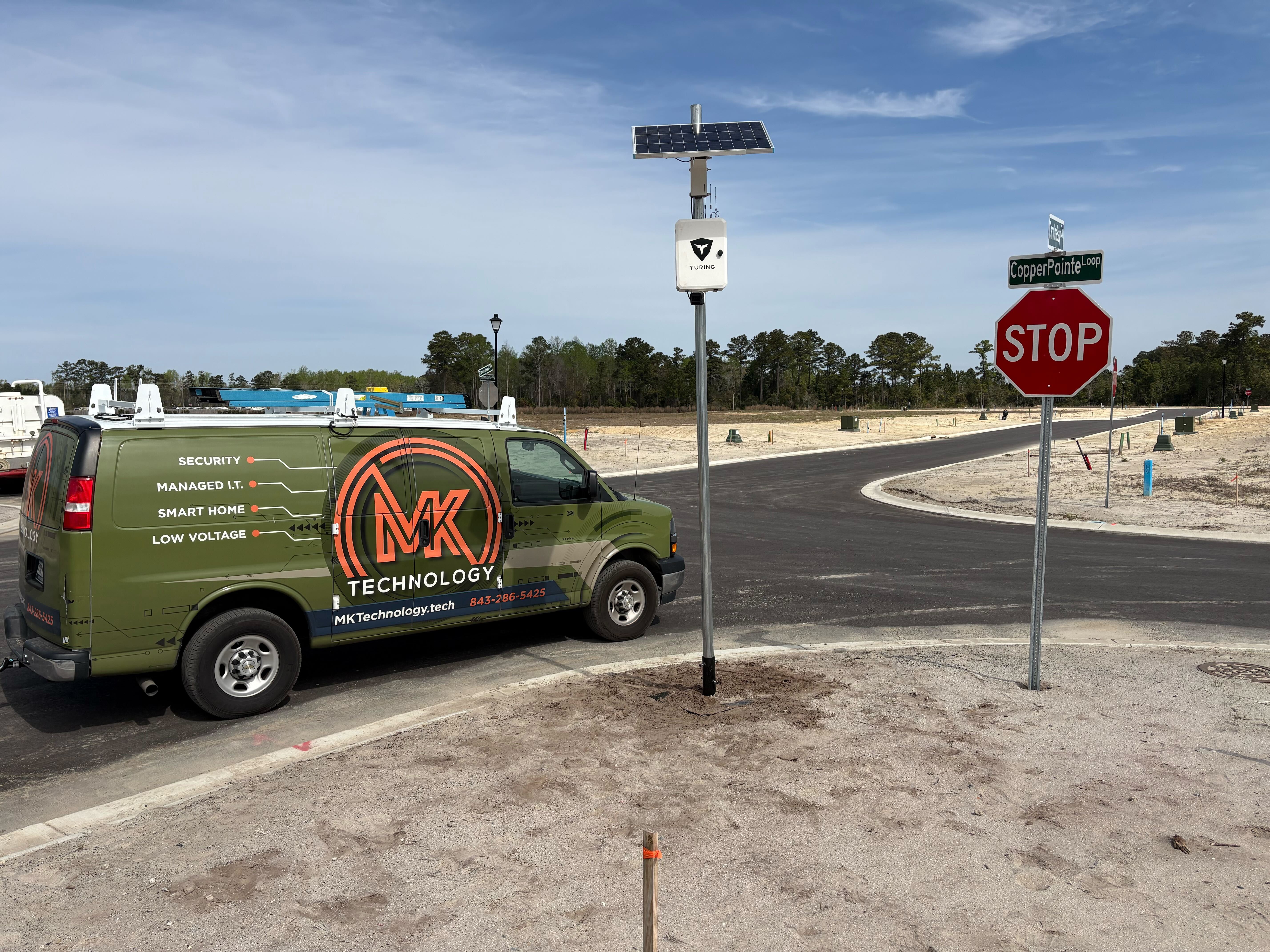 Solar panels at remote site