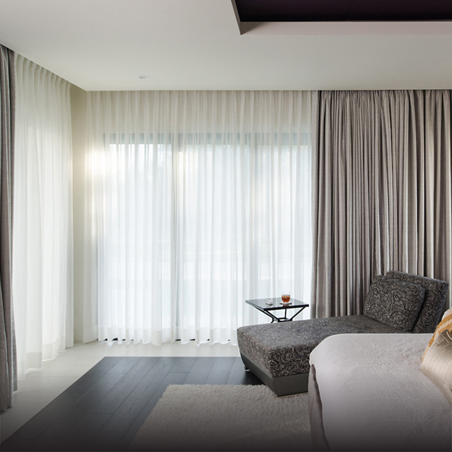 Lutron motorized shades Myrtle Beach home