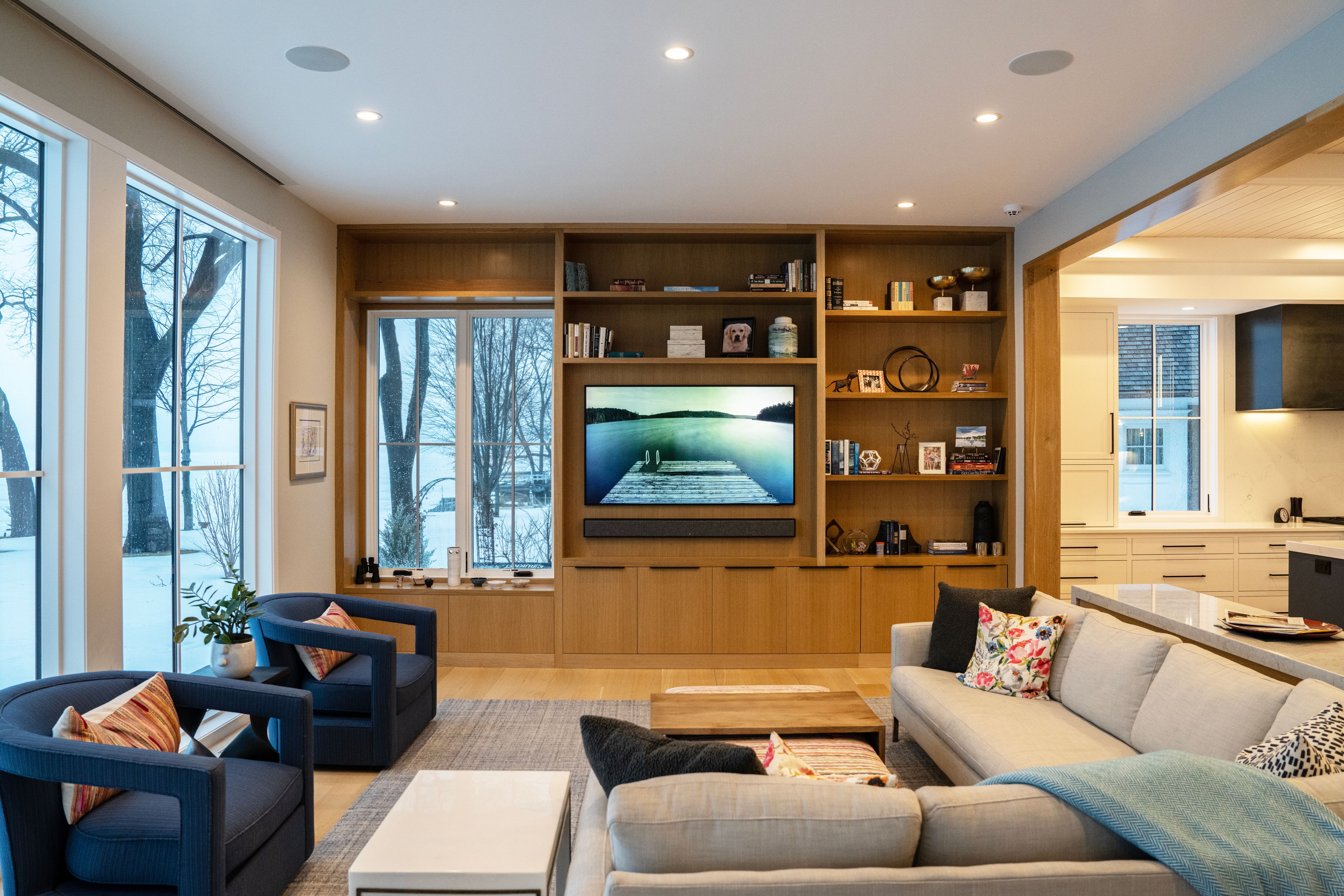 Whole home audio system with in-ceiling speakers in Minnesota