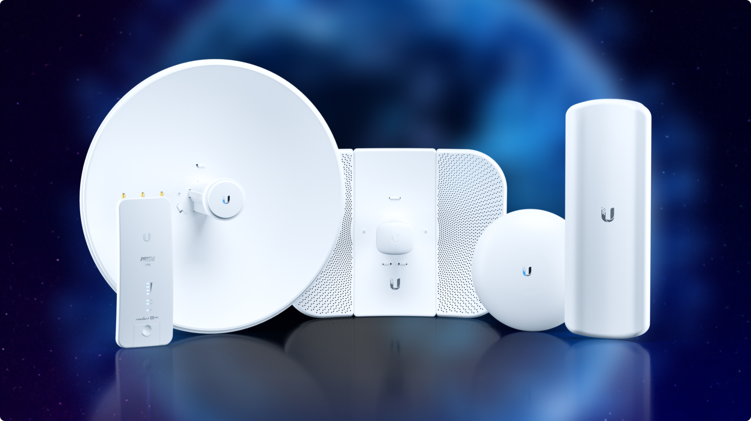 Network rack with UniFi equipment