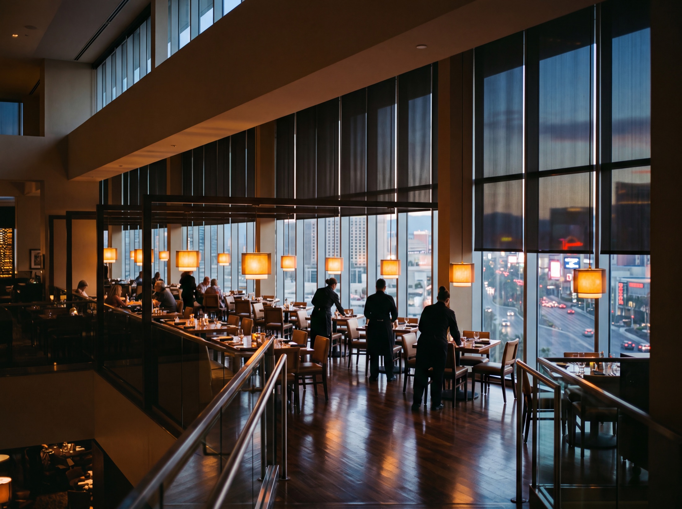 Visualization from the mezzanine, the whole floor on one scene