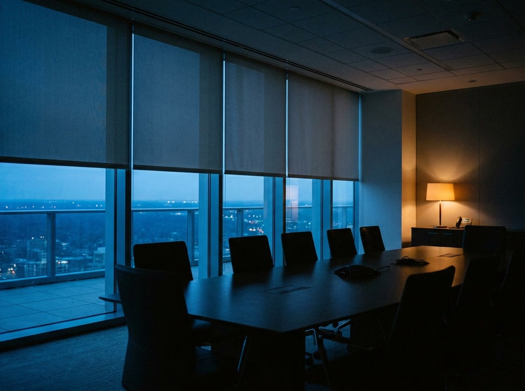 Motorized shading, boardroom