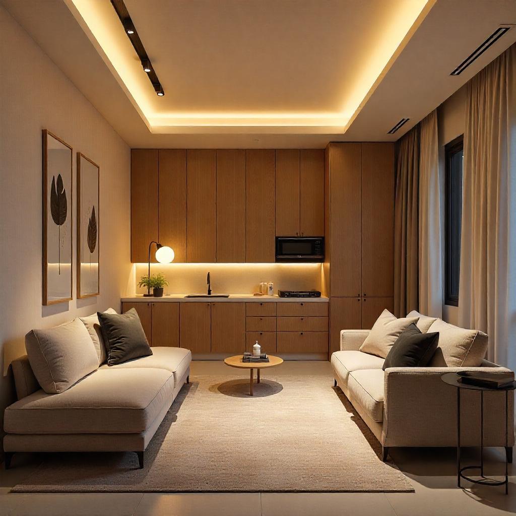 luxury media room with Lutron lighting and smart control automation